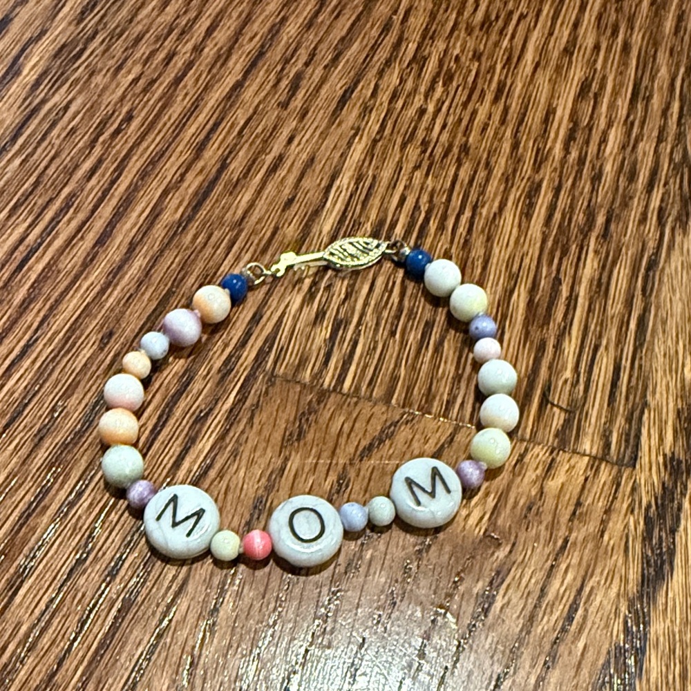 Colorful Beaded MOM Bracelet